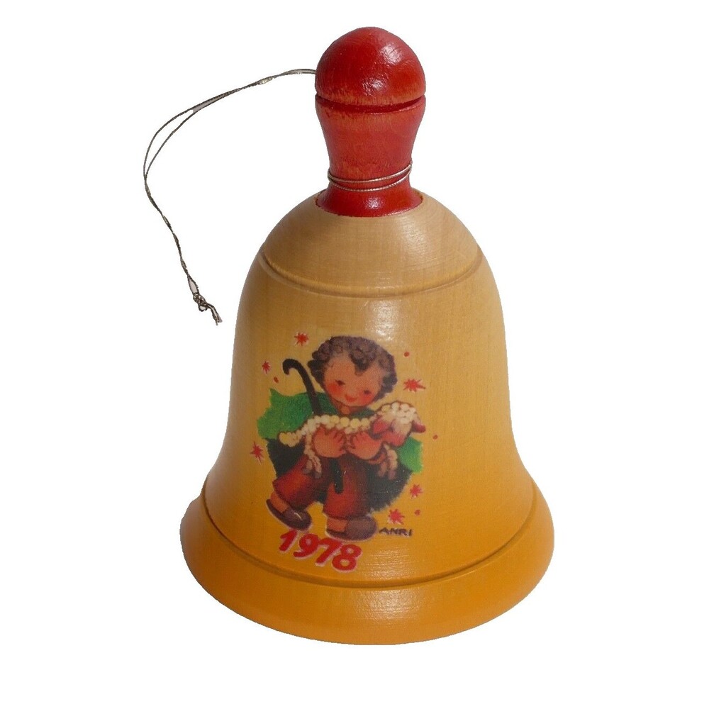 ANRI Schmid 1978 Hand Carved/Painted Christmas Bell w/Box